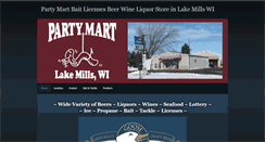 Desktop Screenshot of partymartlakemills.com